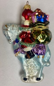 lot 360 image: Christopher Radko Santa Horse Ride Ornament