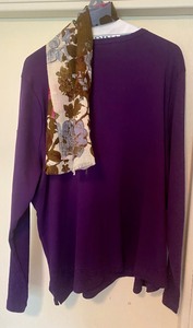 lot 374 image: Purple Ralph Lauren Sweater with Scarf