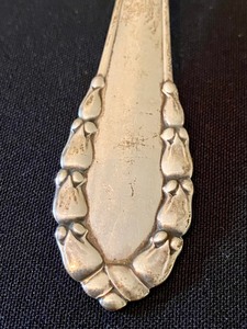 lot 112 image: Pair of Georg Jensen Sterling Silver Lilly of Valley Sauce Spoons