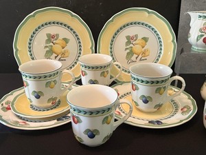 lot 401 image: Partial Set of Villeroy and Boch French Garden Luncheon Set