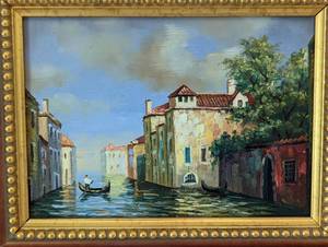 lot 185 image: Small Framed Scenic Oil Painting