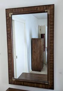lot 187 image: Vintage Drexel 1970 Drexel Accolade Campaign Dresser and Mirror