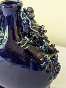 lot 191 image: Vintage Blue Chinese Ceramic Dragon Vase
