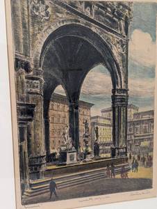 lot 448 image: Pair of Framed Vintage Etching Prints