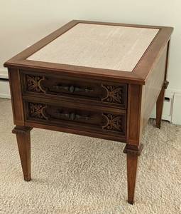 lot 449 image: Vintage Marble Topped Side Table