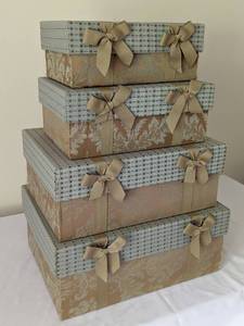lot 454 image: Pretty Fabric Storage Containers