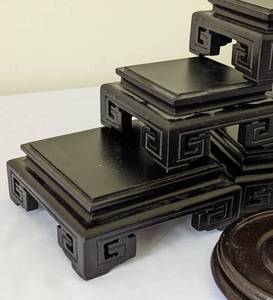 lot 460 image: Assorted Ornate Wood Stands