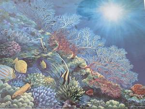 lot 461 image: Framed Watersun Print By Joelle Chicheportiche