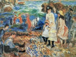 lot 477 image: Children on the Seashore Giclee Print by Pierre-Auguste Renoir
