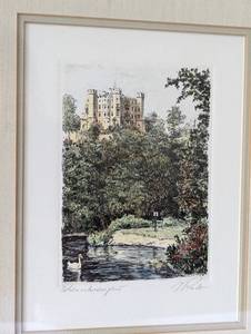 lot 480 image: Pair of Framed Vintage Scenic Prints