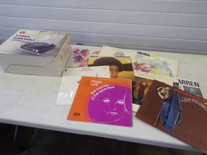 Record Turntable with Records