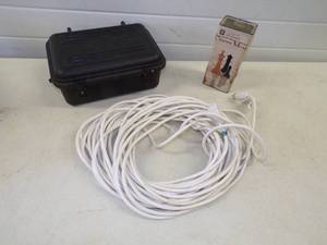 Extension Cord, Black Padded Case and Chess pieces