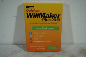 lot 92 image: NEW NOLO Quicken WillMaker Plus 2019 Software