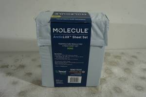 lot 98 image: NEW Molecule ArcticLUX 4 Piece Sheet Set - King - Light Blue