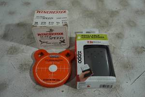 lot 124 image: 25 Winchester Super Speed 20 Ga 2-34 7-12 Shot Shotshells, Target, Warmer