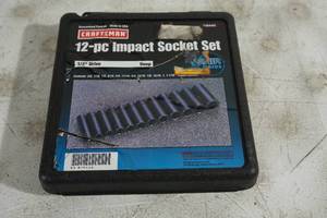 lot 177 image: Craftsman 12 Piece Impact Socket Set - 12 Drive, Deep, SAE