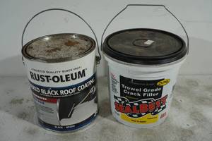 lot 193 image: Rust Oleum Roof Coating, Sealbest Crack Filler