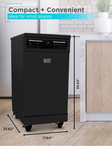 lot 56 image: Black and Decker Portable Dishwasher - BAD POWER PLUG