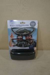lot 15 image: Mass Vision Polarized Unisex Bifocal Reading Sunglasses with Case 2.5