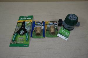 lot 27 image: Rain Bird Spray Head Pull Up Tool, 2 Quick Connectors, Mechanical Hose Faucet Timer