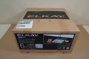 lot 50 image: Elkay Sinkset Top Mount Single Bowl Stainless Steel Bar Sink