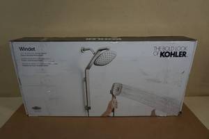lot 51 image: Kohler Windet 3-in-1 Multifunction Shower System - Brushed Nickel Finish