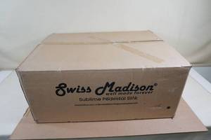 lot 54 image: Swiss Madison Sublime Pedestal Sink