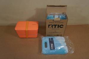 lot 63 image: RTIC Ice Packs with Takenaka Lunch Box