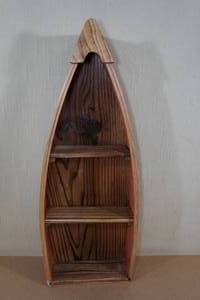 lot 137 image: Decorative Wooden Canoe Display Shelf