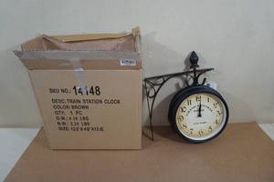 lot 141 image: Grand Central Terminal Train Station Double Sided Clock