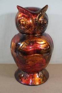 lot 142 image: Colorful Owl Yard Ornament - 21 Tall