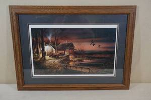 lot 153 image: Hunters Haven Framed Print by Terry Redlin