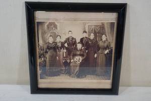 lot 155 image: Antique Framed Wedding Photograph