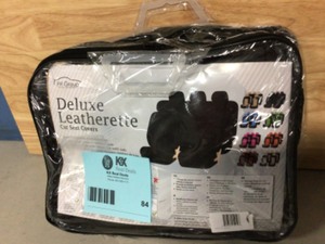 FH Group Deluxe Leatherette 47 in. x 23 in. x 1 in. Full Set Seat Covers Customer Returns See Pictures
