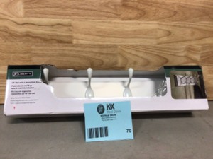 Liberty 18 in. White Heavy Duty Hook Rack Customer Returns See Pictures