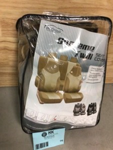 FH Group Supreme Twill Fabric 47 in. x 23 in. x 2 in. Universal Fit Full Set Seat Covers