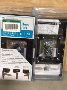 Architectural Mailboxes 4 in. x 4 in. Post Adapter in Black with 3 Mailbox Mounting Options (2 units) Customer Returns See Pictures