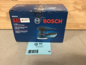 Bosch 2.5 Amp 5 in Corded Single Speed Palm Random Orbital SanderPolisher Customer Returns See Pictures