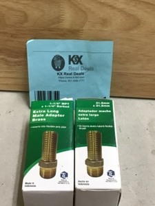 Water Source 1-14 in. Brass Extra Long Male Insert Adapter (2 units) Customer Returns See Pictures