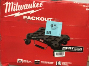 Milwaukee PACKOUT Dolly 24 in. x 18 in. Black Multi-Purpose Utility Cart Customer Returns See Pictures