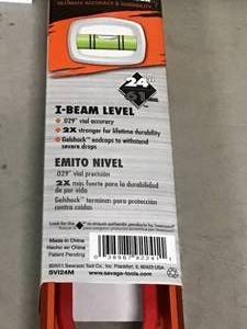 24 in. Magnetic Professional I-Beam Level with Gelshock End Caps by Swanson Customer Returns See Pictures See Terms on Auction