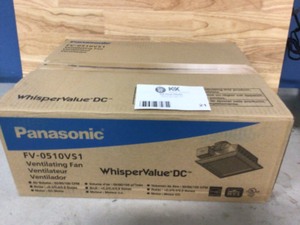 WhisperValue DC Pick-A-Flow 50, 80 or 100 CFM Ceiling or Wall Low Profile Housing Depth Energy Star Bath Exhaust Fan by Panasonic Customer Returns See Pictures See Terms on Auction