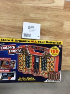 As Seen on TV Daddy Deluxe Caddy Holder Carry Case Organizer 180 Battery Customer Returns See Pictures See Terms on Auction