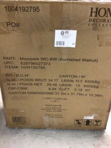 Moorpark 24 in. W Wall Cabinet in White by Home Decorators Collection Customer Returns See Pictures See Terms on Auction