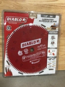 12 in. x 96-Tooth LaminateAluminumPlastics Circular Saw Blade by DIABLO Customer Returns See Pictures See Terms on Auction