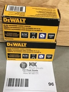 Lot of 2 DEWALT 1 in. x 20-Gauge 316 in. Crown Glue Collated Hardwood Flooring Staple (5,000 per Box)&nbsp&nbspCustomer Returns See Pictures See Terms on Auction