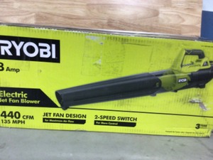 135 MPH 440 CFM 8 Amp Corded Electric Jet Fan Blower by RYOBI&nbspCustomer Returns See Pictures See Terms on Auction