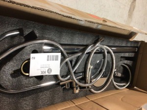 1-Handle Freestanding Floor Mount Roman Tub Faucet Bathtub Filler with Hand Shower in Chrome by AKDY&nbspCustomer Returns See Pictures See Terms on Auction