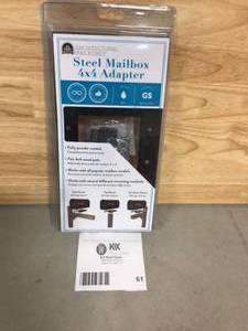 4 in. x 4 in. Post Adapter in Black with 3 Mailbox Mounting Options by Architectural Mailboxes Customer Returns See Pictures See Terms on Auction