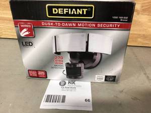 270° Bronze Motion Outdoor Integrated LED Security Light by Defiant&nbspCustomer Returns See Pictures See Terms on Auction